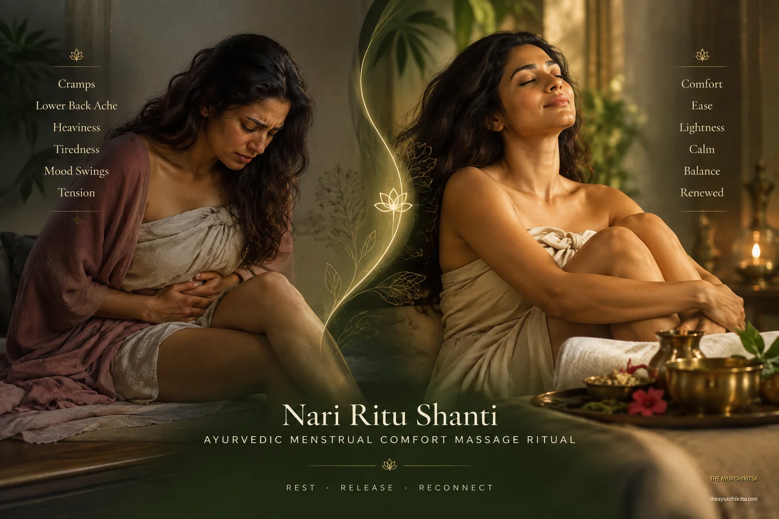 Nari Ritu Shanti — Ayurvedic Menstrual Comfort Massage Ritual
